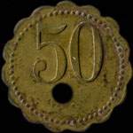 Jeton Casino des Fleurs - 50 centimes - Vichy (03200 - Allier) - revers