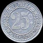 Jeton Compagnie Fermière de 'Etablissement Thermal - 25 centimes 1922 - Vichy (03200 - Allier) - revers