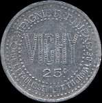 Jeton Compagnie Fermière de 'Etablissement Thermal - 25 centimes - Vichy (03200 - Allier) - avers