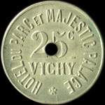 Jeton Golf de Vichy - Hôtel du Parc et Majestic Palace - 25 centimes - Vichy (03200 - Allier) - avers