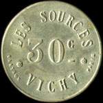 Jeton Les Sources - 30 centimes - Vichy (03200 - Allier) - avers
