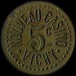 Jeton Nouveau Casino - 5 centimes - Vichy (03200 - Allier) - avers