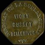 Jeton Syndicat de la Boulangerie - Vichy - Cusset - Bellerives - Drut - 2 1/2 centimes - Vichy (03200 - Allier) - avers