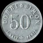 Jeton de 50 centimes mis par Dorel &  Simon -  Villemomble (93250 - Seine-Saint-Denis) - avers