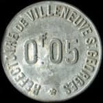 Jeton de 5 centimes �mis par le R�fectoire de Villeneuve Saint-Georges - Compagnie des Chemins de Fer P.L.M (94190 - Val-de-Marne) - avers