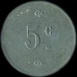 Jeton de 5 centimes mis par Rouif  Villetaneuse (93430 - Seine-Saint-Denis) - revers