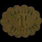 Jeton de 1 franc émis par la Cantine Baillette pour le 6e régiment de Dragons (Vincennes) - avers