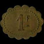 Jeton de 1 franc émis par la Cantine Baillette pour le 6e régiment de Dragons (Vincennes) - revers