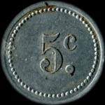 Jeton de 5 centimes mis par le Cercle de l'Ecole Militaire d'Administration  Vincennes (94300 - Val-de-Marne) - revers