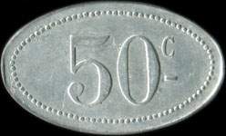Jeton de 50 centimes mis par le Cercle de l'Ecole Militaire d'Administration  Vincennes (94300 - Val-de-Marne) - revers