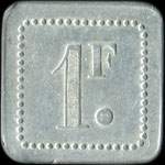 Jeton de 1 franc mis par le Cercle de l'Ecole Militaire d'Administration  Vincennes (94300 - Val-de-Marne) - revers