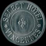 Jeton de 10 centimes mis par le Select Hotel - Vincennes (94300 - Val-de-Marne) - avers