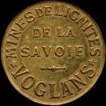 Jeton de 1 franc émis par les Mines de Lignites de la Savoie à Voglans (73420 - Savoie) - avers