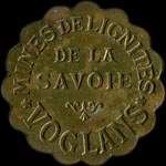 Jeton de 2 francs émis par les Mines de Lignites de la Savoie à Voglans (73420 - Savoie) - avers