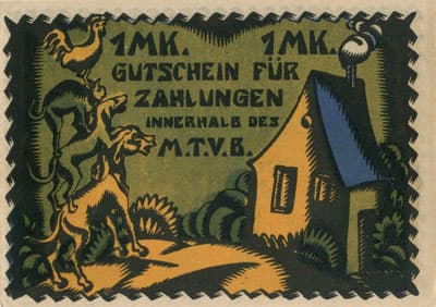 Gutschein der Stadt Bremen (Freie Hansestadt Bremen - Allemagne) - 1 mark (M�nner-Turnverein) - Type 1 - dos