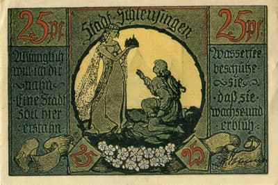 Notgeld Schleusingen (Th�ringen) - Allemagne) - 25 pfennig (1921) - dos