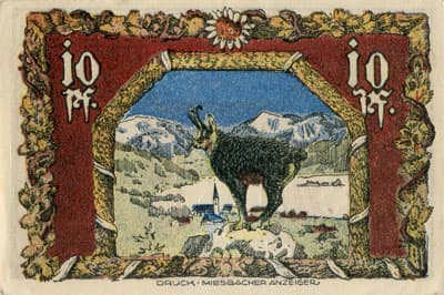 Notgeld des Marktes Schliersee (Bayern - Allemagne) - 10 pfennig - 15&nbsp;juin&nbsp;1921 - face
