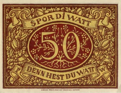 Notgeld Schneverdingen (Niedersachsen - Allemagne) - 50&nbsp;pfennig - 25&nbsp;f�vrier&nbsp;1921 - type 1 - face