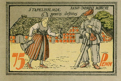 Notgeld der Gemeende Seeth (Schleswig-Holstein - Allemagne) - 75 pfennig - 1921 - face