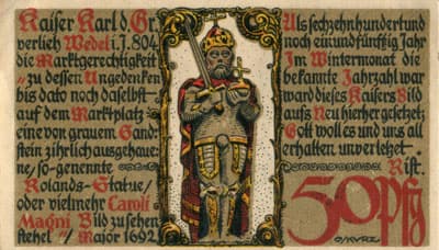 Notgeld - Anweisung auf die Stadt Wedel (Nordrhein-Westfalen - Allemagne) - 50&nbsp;pfennig - 10&nbsp;juin&nbsp;1921 - n�&nbsp;440353 - dos