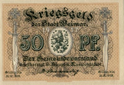 Notgeld - Wetzlar (Hesse - Allemagne) - 50&nbsp;pfennig - 1917 - n�&nbsp;132813 - face