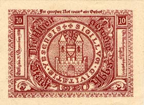 Notgeld Ybbs ( Autriche ) - 10 heller - valable jusqu'au 31 dcembre 1920 - dos