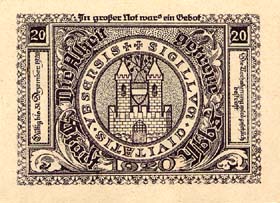 Notgeld Ybbs ( Autriche ) - 20 heller - valable jusqu'au 31 dcembre 1920 - dos