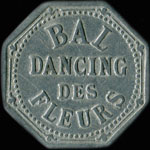 Jeton de nécessité de 50 centimes émis par le Bal Dancing des Fleurs à Paris - avers