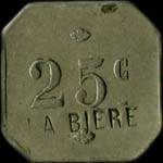 Jeton de nécessité 25 centimes émis par La Bière à Paris - avers