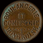 Jeton de nécessité de 10 centimes émis par la Boulangerie et Confiserie Hongroise à Paris - avers