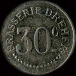 Jeton de nécessité de 30 centimes émis par la Brasserie Dreher à Paris - avers