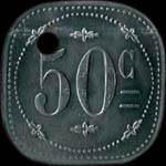 Jeton de nécessité de 50 centimes émis par Les Buffets & Hôtels de France - S. A. B à Paris - revers