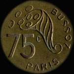 Jeton de nécessité de 75 centimes émis par Bussoz à Paris - avers
