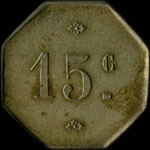 Jeton de nécessité de 15 centimes émis par E. Charvet - Chemisier - 25, Place Vendôme à Paris - revers