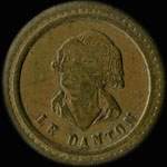 Jeton de ncessit de 10 centimes mis par Le Danton - Appareils automatiques - 25, Rue Bergre  Paris - avers