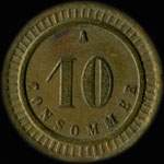 Jeton de ncessit de 10 centimes mis par Le Danton - Appareils automatiques - 25, Rue Bergre  Paris - revers