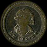 Jeton de ncessit de 20 centimes mis par Le Danton - Appareils automatiques - 25, Rue Bergre  Paris - avers