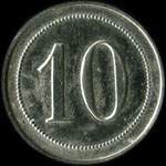 Jeton de 10 centimes �mis par l'Ecole Secondaire La Rochefoucauld � Paris - revers