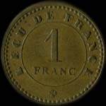 Jeton l'Ecu de France - 1 franc - Paris - avers