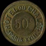 Jeton Hôtel du Chalet à Paris - 50 centimes - avers