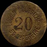Jeton Lucien Roussilhe - 55 Bd Pereire à Paris - 20 centimes - avers