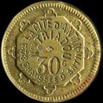 Jeton de ncessit de 30 centimes mis par la Maison Triadou - A la Cit d'Antin - 38 Chausse d'Antin  Paris - avers