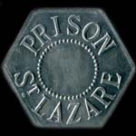 Jeton Prison Saint-Lazare à Paris - 25 centimes - avers