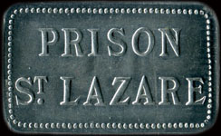 Jeton Prison Saint-Lazare à Paris - 50 centimes - avers