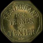 Jeton Restaurant des Ternes - Texier  Paris - 1 franc - avers