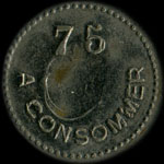 Jeton SAMP à Paris - 75 centimes - revers