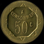 Jeton Spanagel à Paris - 50 centimes rond 2 - revers
