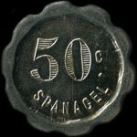 Jeton Spanagel à Paris - 50 centimes rond cranté - avers