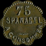 Jeton Spanagel à Paris - 75 centimes type 1 - avers