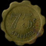 Jeton Spanagel à Paris - 75 centimes type 2 - revers